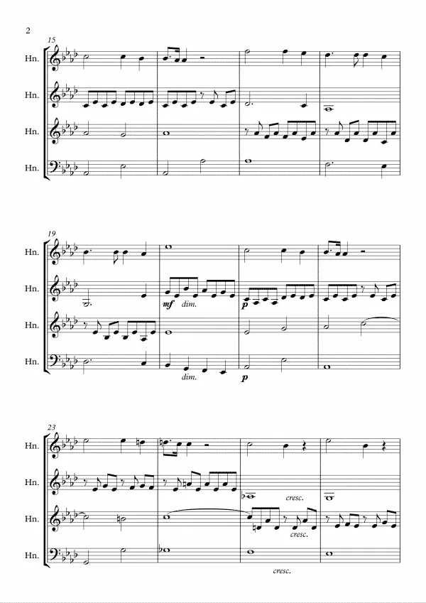 panis angelicus horn quartet page 2