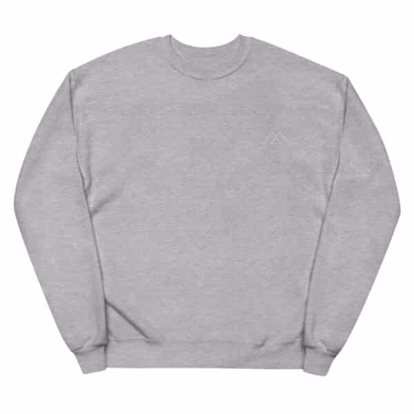 unisex fleece sweatshirt light steel front 61b68955cb5a2